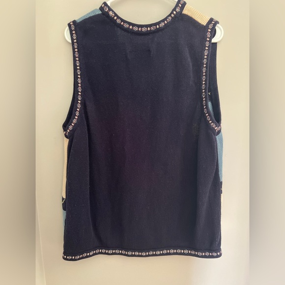 Northern Reflections Vintage Multicolor Knit Sweater Vest M-L - Picture 5 of 7